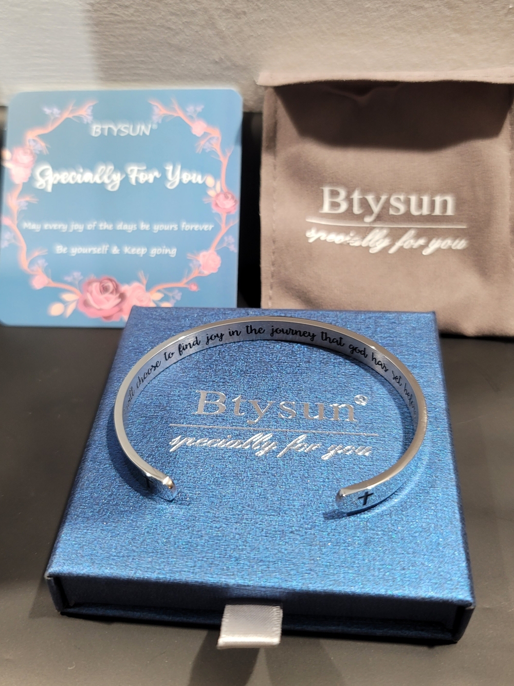 "I CHOOSE JOY" Open Cuff Bracelet
